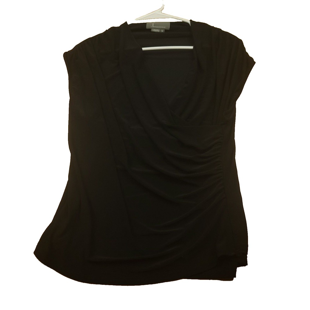 By Anthropologie Womens‎ XL Sleeveless Faux Wrap Top Cinched Waist Feminine
